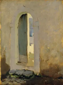 Open Doorway, Morocco, 1879-80 (oil on wood) Open Doorway, Morocco, 1879-80 (oil on wood)