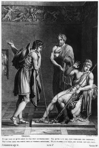 Orestes and Pyrrhus, illustration from Act I Scene 2 of 'Andromaque' by Jean Racine Orestes and Pyrrhus, illustration from Act I Scene 2 of 'Andromaque' by Jean Racine
