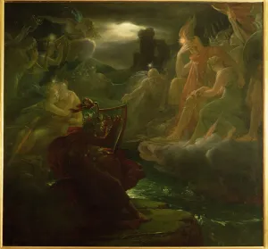Ossian Conjuring up the Spirits on the Banks of the River Lora with the Sound of his Harp Ossian Conjuring up the Spirits on the Banks of the River Lora with the Sound of his Harp