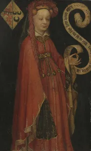 Portrait of Lysbeth van Duvenvoorde, c.1430 (oil on parchment) Portrait of Lysbeth van Duvenvoorde, c.1430 (oil on parchment)
