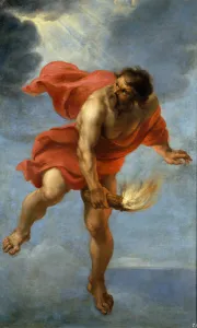 Prometheus carrying fire, 1637 (oil on canvas) Prometheus carrying fire, 1637 (oil on canvas)