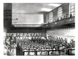 Quakers Meeting, from Ackermanns Repository of Arts, aquatinted by Joseph Constantine Quakers Meeting, from Ackermanns Repository of Arts, aquatinted by Joseph Constantine