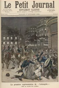 Riots in Paris objecting to the Performance of 'Lohengrin' at the Palais Garnier Riots in Paris objecting to the Performance of 'Lohengrin' at the Palais Garnier
