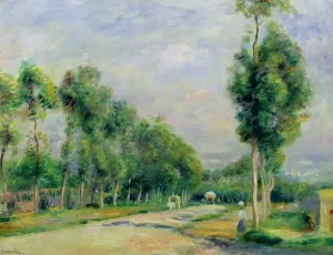 The Road to Versailles at Louveciennes (oil on canvas) The Road to Versailles at Louveciennes (oil on canvas)