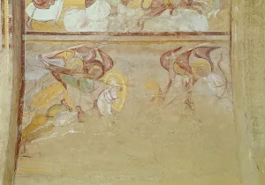 St. Michael and the Angels Fighting the Dragon, detail of the Apocalypse from the narthex St. Michael and the Angels Fighting the Dragon, detail of the Apocalypse from the narthex