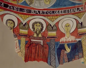 St. Thomas, St. Bartholomew and Mary Magdalene, copy of 12th century original (fresco) St. Thomas, St. Bartholomew and Mary Magdalene, copy of 12th century original (fresco)