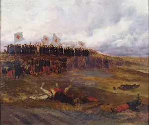 Stretcher-bearers on the battlefield during the Siege of Paris (oil on canvas) Stretcher-bearers on the battlefield during the Siege of Paris (oil on canvas)