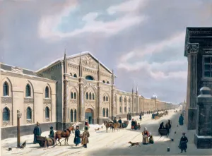 The Synodal Printing house at Nikolyskaya street on Moscow, 1840s (colour lithograph) The Synodal Printing house at Nikolyskaya street on Moscow, 1840s (colour lithograph)