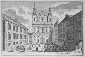 View of the Jesuitenkirche and Dr-Ignaz-Seipal-Platz in Vienna (engraving) View of the Jesuitenkirche and Dr-Ignaz-Seipal-Platz in Vienna (engraving)