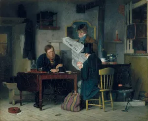 Waiting for the Stage, 1851 (oil on canvas) Waiting for the Stage, 1851 (oil on canvas)