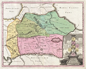 1720, Weigel Map of the Caucuses including Armenia, Georgia, and Azerbaijan, topography 1720, Weigel Map of the Caucuses including Armenia, Georgia, and Azerbaijan, topography