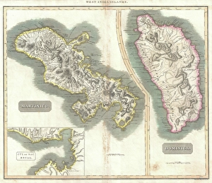 1814, Thomson Map of Martinique and Dominica, West Indies , John Thomson, 1777 - 1840 1814, Thomson Map of Martinique and Dominica, West Indies , John Thomson, 1777 - 1840