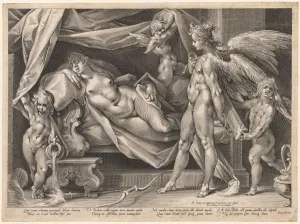 Cupid Psyche 1600 Jan Muller Dutch 1571-1628 Cupid Psyche 1600 Jan Muller Dutch 1571-1628