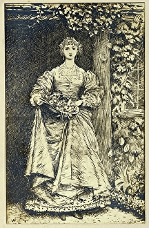 Drawings Prints, Photograph, Story Elizabeth, titlepage design, Artist, Frederick Walker Drawings Prints, Photograph, Story Elizabeth, titlepage design, Artist, Frederick Walker