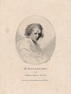 Drawings Prints, Print, John Henderson, Character Iago, Shakespeare's Othello Drawings Prints, Print, John Henderson, Character Iago, Shakespeare's Othello