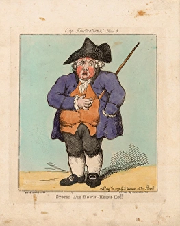 Drawings Prints, Print, Stocks Down- Heigh-Ho!!, City Fluctuations, Artist, Publisher Drawings Prints, Print, Stocks Down- Heigh-Ho!!, City Fluctuations, Artist, Publisher