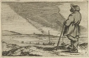 Dune landscape with a man who overlooks the sea, Gillis van Scheyndel (I), Jan Porcellis Dune landscape with a man who overlooks the sea, Gillis van Scheyndel (I), Jan Porcellis
