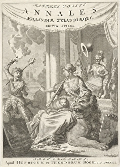 Dutch Virgin sitting lion Title page M Vossius Dutch Virgin sitting lion Title page M Vossius