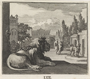 Emblem: wild animals, Caspar Luyken, Christoph Weigel, 1695 - 1705 Emblem: wild animals, Caspar Luyken, Christoph Weigel, 1695 - 1705