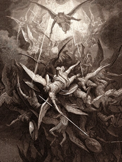 THE FALL OF THE REBEL ANGELS, BY GUSTAVE DORE. Gustave Dore, 1832 - 1883, French THE FALL OF THE REBEL ANGELS, BY GUSTAVE DORE. Gustave Dore, 1832 - 1883, French