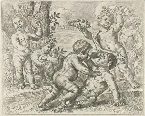 Fighting putti Fight virtue vice Two fighting putti Fighting putti Fight virtue vice Two fighting putti