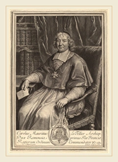 Gerard Edelinck after Pierre Mignard I (Flemish, 1640-1707), Charles-Maurice Le Tellier Gerard Edelinck after Pierre Mignard I (Flemish, 1640-1707), Charles-Maurice Le Tellier