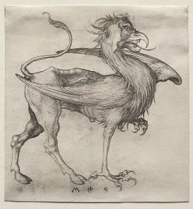 Griffin 1400s Martin Schongauer German 1450-1491 Griffin 1400s Martin Schongauer German 1450-1491