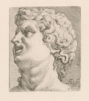 Head of one of the sons of Laocoon, side view, Augustinus Terwesten (I), 1672 - 1711 Head of one of the sons of Laocoon, side view, Augustinus Terwesten (I), 1672 - 1711