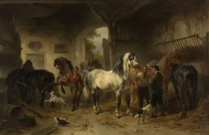 Interior stable horses figures middle fungus held Interior stable horses figures middle fungus held