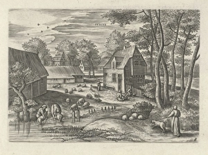 June, Julius Goltzius, Gillis Mostaert (I), Claes Jansz. Visscher (II), c. 1560 - 1595 June, Julius Goltzius, Gillis Mostaert (I), Claes Jansz. Visscher (II), c. 1560 - 1595