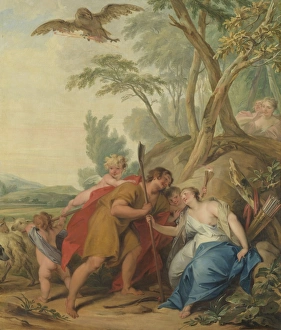 Jupiter, Disguised as a Shepherd, Seducing Mnemosyne, the Goddess of Memory, Jacob de Wit Jupiter, Disguised as a Shepherd, Seducing Mnemosyne, the Goddess of Memory, Jacob de Wit