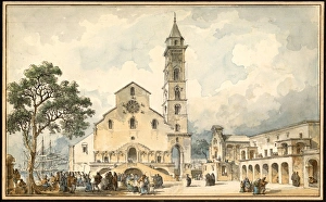 Louis-Jean Desprez, French (1743-1804), The Cathedral at Trani, 1778, pen and gray-black Louis-Jean Desprez, French (1743-1804), The Cathedral at Trani, 1778, pen and gray-black