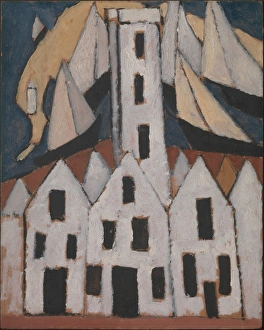 Movement No 5 Provincetown Houses 1916 Oil charcoal Movement No 5 Provincetown Houses 1916 Oil charcoal
