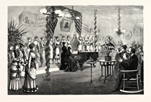 Ohio: Fan Drill of the Young Ladies of the Lake Erie Seminary at Painesville, Before Ohio: Fan Drill of the Young Ladies of the Lake Erie Seminary at Painesville, Before