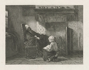 Old woman in front of a fire, Johann Heinrich Maria Hubert Rennefeld, Joseph Israels Old woman in front of a fire, Johann Heinrich Maria Hubert Rennefeld, Joseph Israels