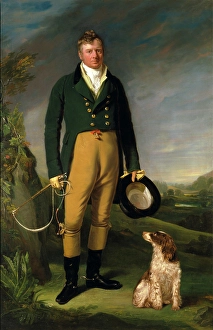 Portrait of a Man An Unknown Man with his Dog A Gentleman with his Dog, William Owen Portrait of a Man An Unknown Man with his Dog A Gentleman with his Dog, William Owen