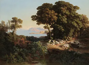 surroundings Monreale Sicily 1849 oil canvas surroundings Monreale Sicily 1849 oil canvas