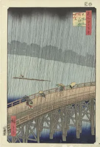 Unexpected rainfall big bridge Atake Ohashi Atake no yudachi Unexpected rainfall big bridge Atake Ohashi Atake no yudachi