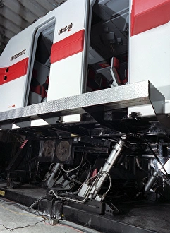 Electric actuators are used on a motion simulator to take passengers on a realistic Electric actuators are used on a motion simulator to take passengers on a realistic
