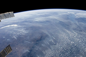 A smoke pall dominates this view of tropical southern Africa A smoke pall dominates this view of tropical southern Africa