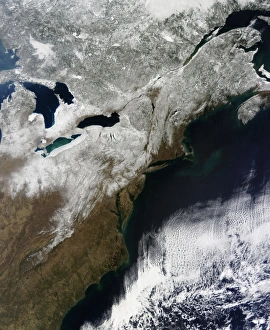 Snow cover stretching from Canada southward to West Virginia Snow cover stretching from Canada southward to West Virginia