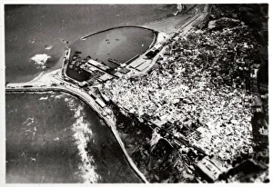 Aerial view of Tangier, Morocco, from a Zeppelin, 1930 (1933). Artist: Unknown Aerial view of Tangier, Morocco, from a Zeppelin, 1930 (1933). Artist: Unknown