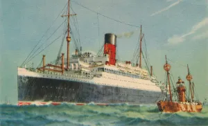 Ascania, Cunard White Star, 1920s. Artist: Unknown Ascania, Cunard White Star, 1920s. Artist: Unknown