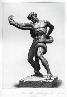 The Athlete Wrestling with a Python, c1880-1882. Artist: A Gilbert The Athlete Wrestling with a Python, c1880-1882. Artist: A Gilbert