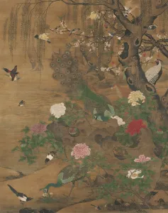 Birds Gather under the Spring Willow, late 1400s-early 1500. Creator: Yin Hong (Chinese, c Birds Gather under the Spring Willow, late 1400s-early 1500. Creator: Yin Hong (Chinese, c