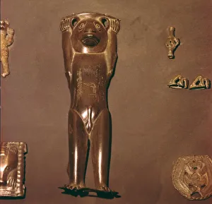 Bronze Figurine of Bear, used in Shaman's Ritual, Perm Region, Russia. Artist: Unknown Bronze Figurine of Bear, used in Shaman's Ritual, Perm Region, Russia. Artist: Unknown