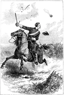 Captain Northrop leading the attack at Knoxville, Tennessee, American Civil War, 1863 (c1880). Artist: Unknown Captain Northrop leading the attack at Knoxville, Tennessee, American Civil War, 1863 (c1880). Artist: Unknown