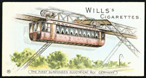 Electric overhead monorail at Barmen-Elberfeld (now Wuppertal), Germany, 1901. Artist: Unknown Electric overhead monorail at Barmen-Elberfeld (now Wuppertal), Germany, 1901. Artist: Unknown