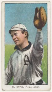 H. Davis, Philadelphia, American League, from the White Border series (T206) for the Am H. Davis, Philadelphia, American League, from the White Border series (T206) for the Am