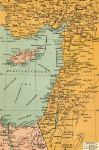'Map To Illustrate The Campaign in Palestine', 1919. Creator: London Geographical Institute 'Map To Illustrate The Campaign in Palestine', 1919. Creator: London Geographical Institute